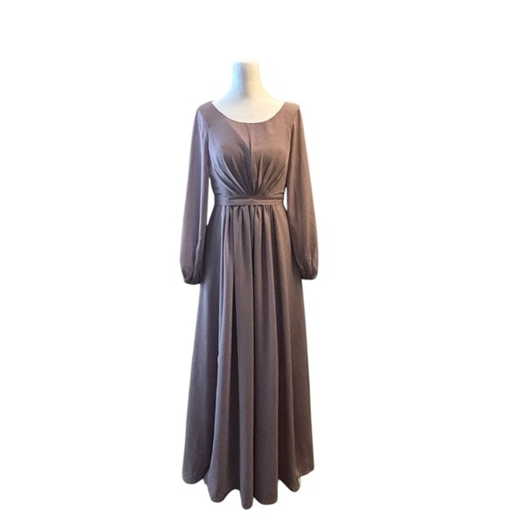 Mauve Long Sleeve Gown with Bishop Sleeves for Special Occasion 
NWOT - Picture 1 of 10